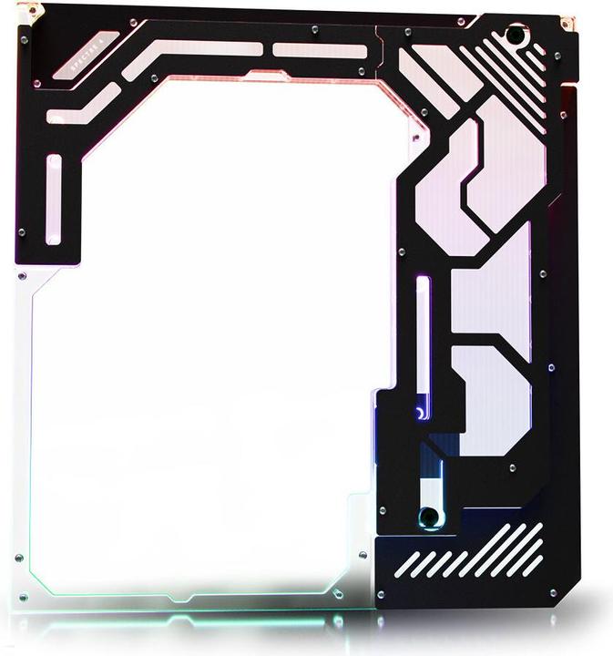 Actual product image Singularity Computers Singularity Computer Spectre 4 Aevum Dual Loop Side Panel Acrylic Clear/black