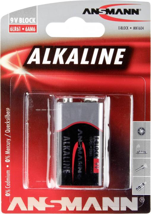 Ansmann Alkaline 9V-Block red-line (1 Stk., 9V Block, 550 mAh)