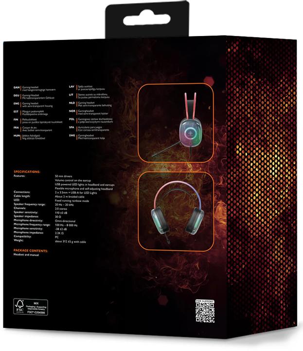 Actual product image Deltaco Gaming Headset (Cable)