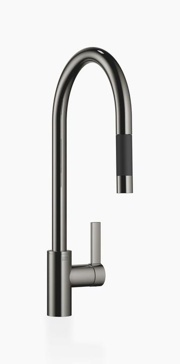Dornbracht Kitchen - Tara Ultra single lever faucet pull-down with shower function, projection 240mm