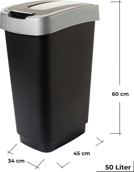 Image du produit 2friends 2 poubelles avec couvercle basculant (50 l)