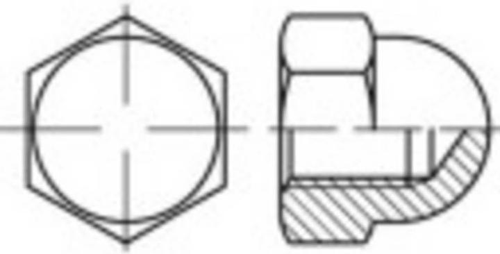 Image du produit Toolcraft Écrous hexagonaux à chapeau (M4)