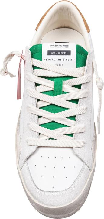 Actual product image Crime London Crime leather sneakers white and green color (44)