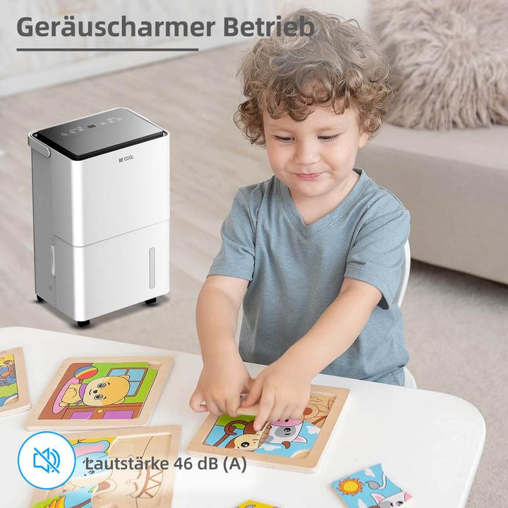 Actual product image Be Cool BC20LEF2301 Luftentfeuchter 20m² 400W 20 l/Tag Weiss, Grau (20 m², 20 l/24h)