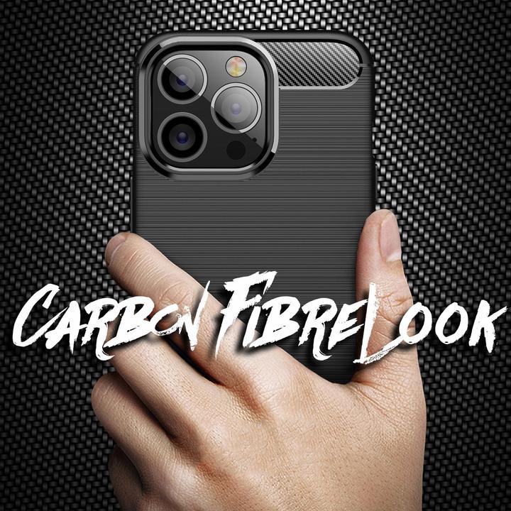 Actual product image Nalia Carbon look silicone cover (Apple iPhone 14 Pro)