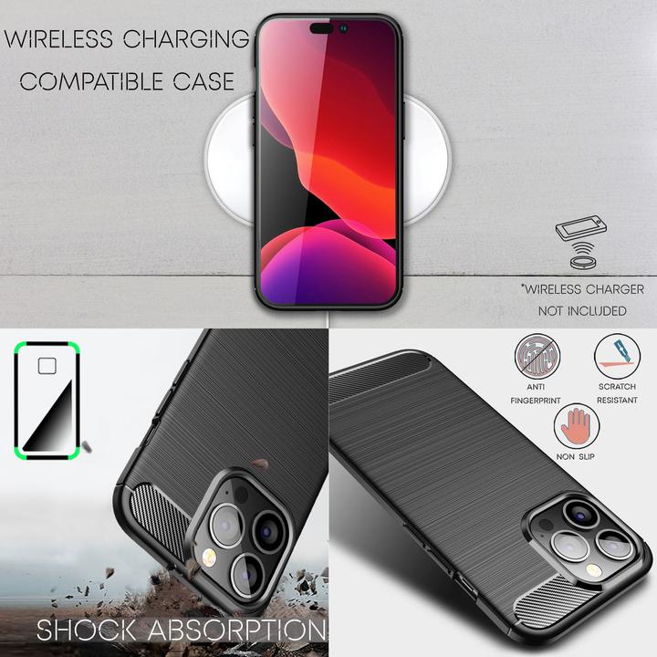 Actual product image Nalia Carbon look silicone cover (Apple iPhone 14 Pro)