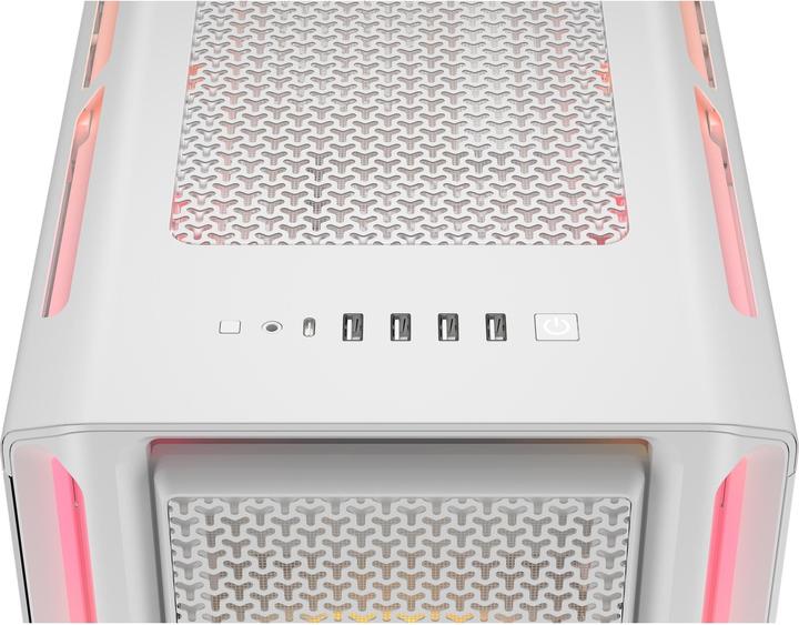 Produktbild Corsair Geh Midi 5000T LX RGB (Tempered Glass) White (E-ATX, Mini-ITX, ATX, mATX)