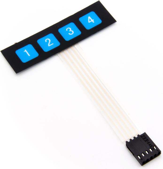Image du produit Purecrea Clavier à membrane 4 touches / Clavier 1x4 Matrix Keypad