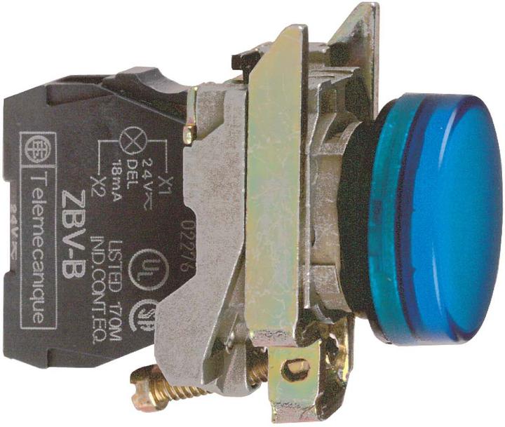 Actual product image Schneider Electric Indicator light LED 48-120VAC blue XB4BVG6