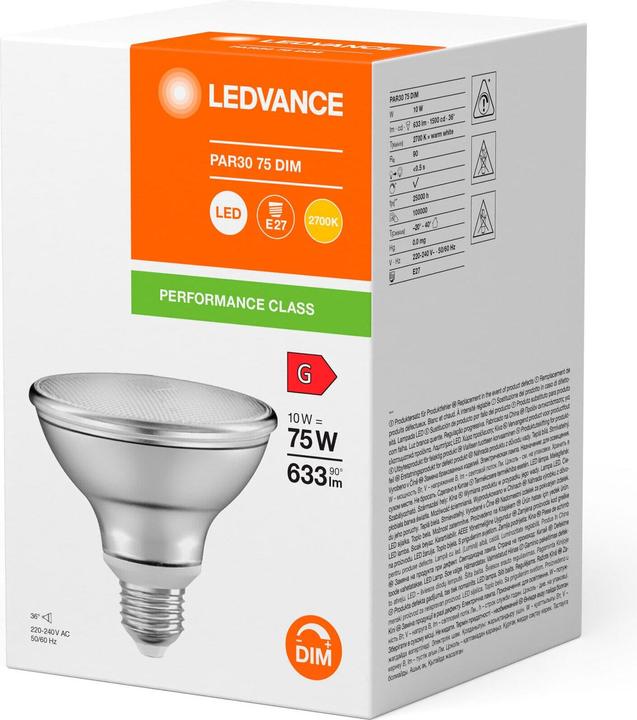 Actual product image Ledvance LED reflector lamp (E27, 10 W, 633 lm, 6 x, G)