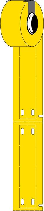 Brady M6-15x75-7643-YL, Kabellabels zonder band, geel, mat, 15,00 x 75,00 mm, niet-klevend (50