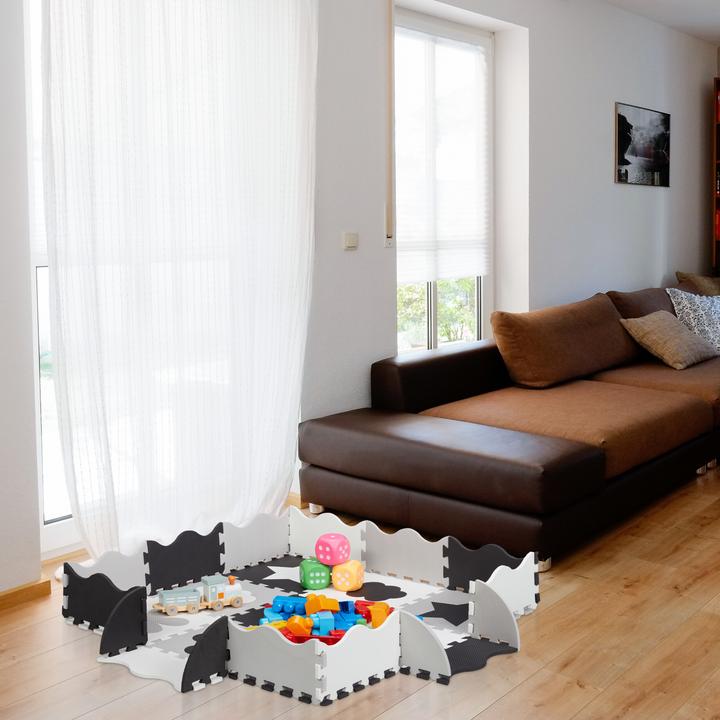 Produktbild Relaxdays Puzzlematte mit Rand und Motiven (31.5 x 31.5 x 1 cm)