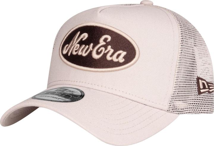 Actual product image New Era A-Frame Trucker Cap - Brand Patch Stone Beige (One size)