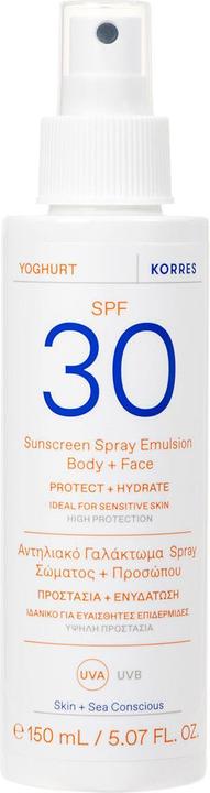 Actual product image Korres Yoghurt Sunscreen Spray Emulsion Face + Body SPF 30 (Sun spray, SPF 30, 150 ml)