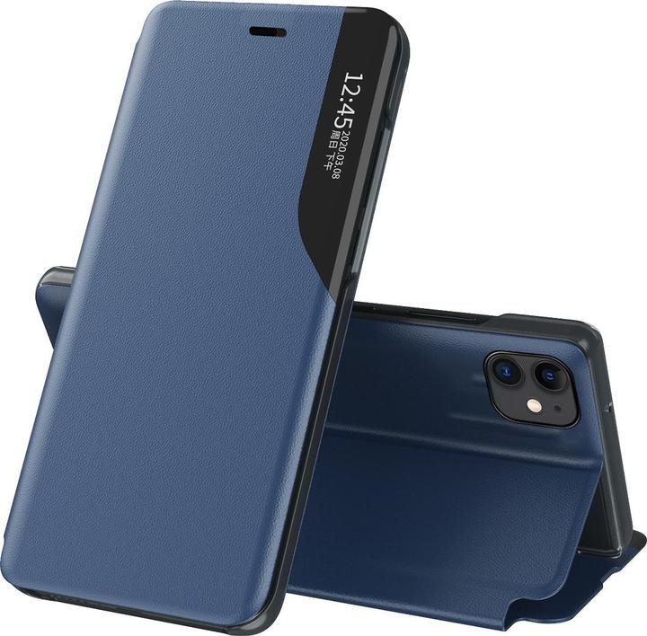 Produktbild Hurtel Eco Leather View Case booktype case schutzhülle aufklappbare hülle iPhone 13 mini blau (Apple iPhone 13 mini)