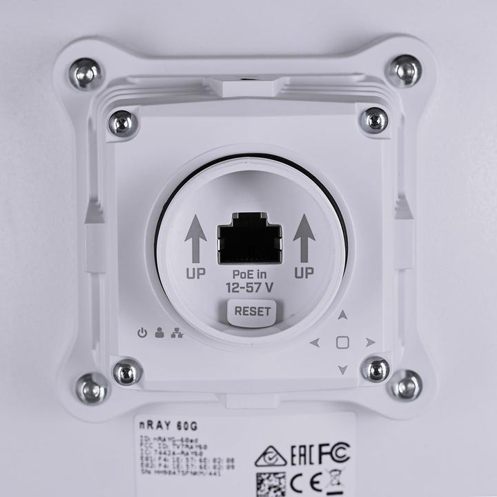 Productafbeelding MikroTik Draad nRAY 2000 Mbit/s Power over Ethernet (PoE) Wit