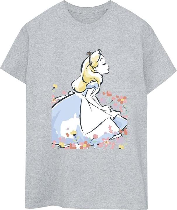 Disney Alice In Wonderland Sketch Flowers TShirt