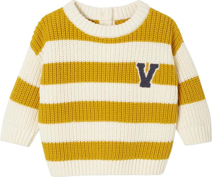 Vertbaudet Baby Streifenpullover mit Frottee-Buchstabe