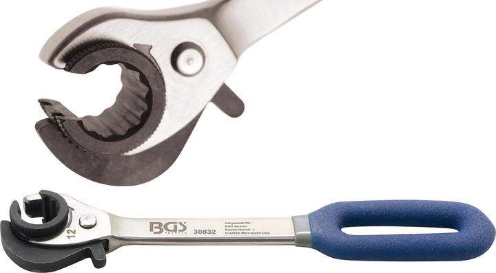 Produktbild BGS Ratschen-Ringschlüssel, offen SW 12 mm (10 mm)