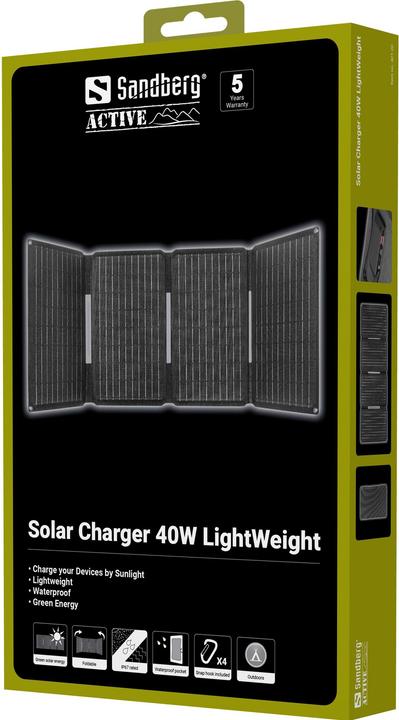 Immagine prodotto Sandberg Solar Charger 40W LightWeight (40 W, 0.90 kg)
