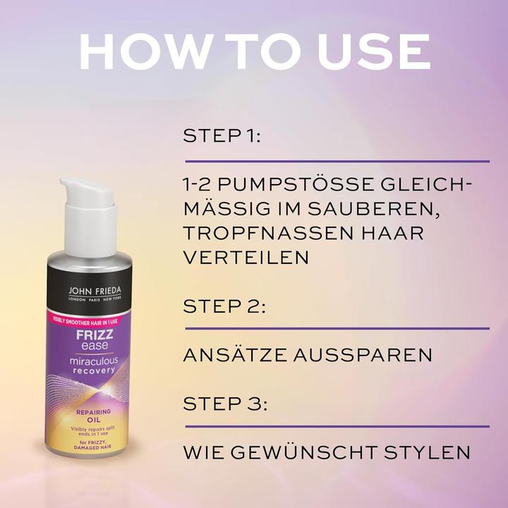 Image du produit John Frieda Frizz Ease Réparation miracle Huile capillaire tropicale (100 ml)