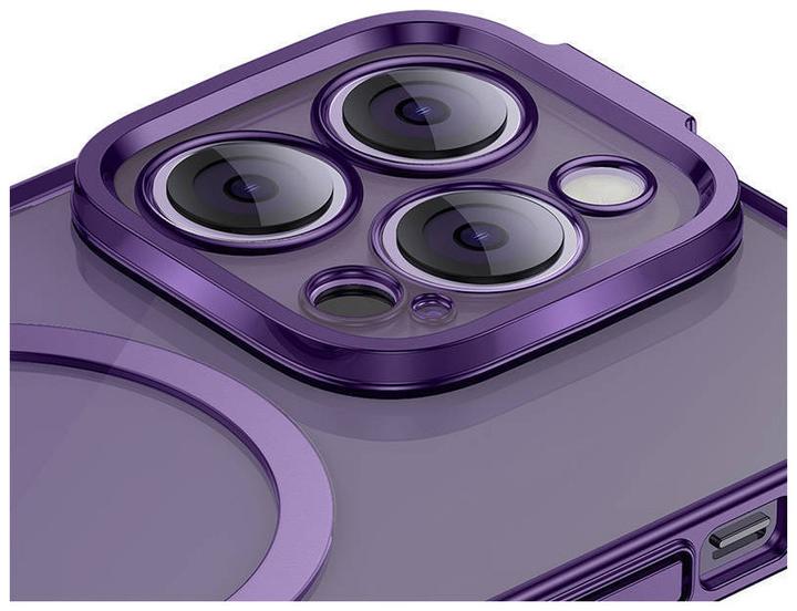 Produktbild Baseus Glitter Magnetic Case for iPhone 14 Pro (purple) + tempered glass + cleaning kit (Apple iPhone 14 Pro)