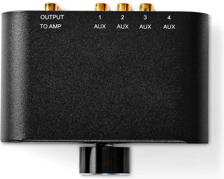 Image du produit Nedis Commutateur audio analogique | 4 port(s) | Connexions - Entrée : 1x entrée audio 3,5 mm / 3x (2 (Analogique -> Numérique)