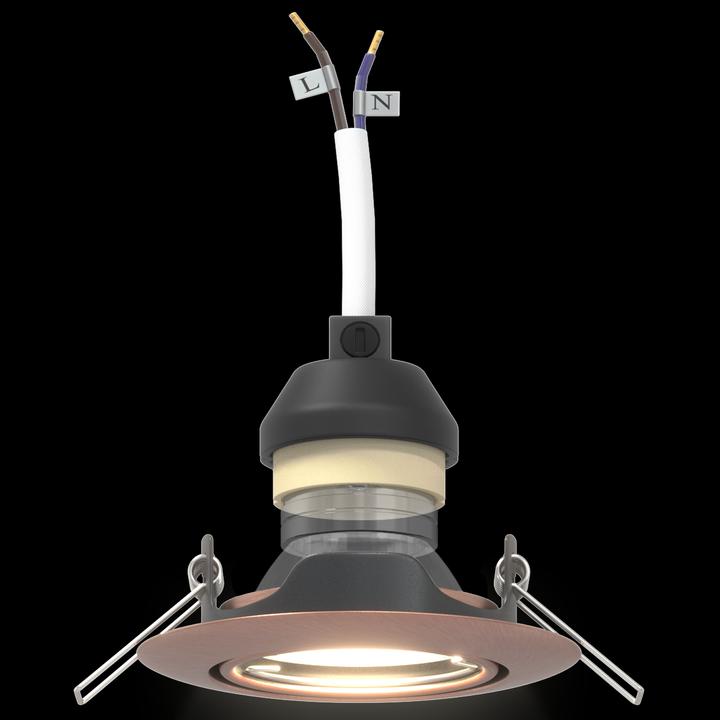 Immagine prodotto VidaXL Set di 6 lampade da soffitto a incasso in rame da 9 cm rotonde (GU10)