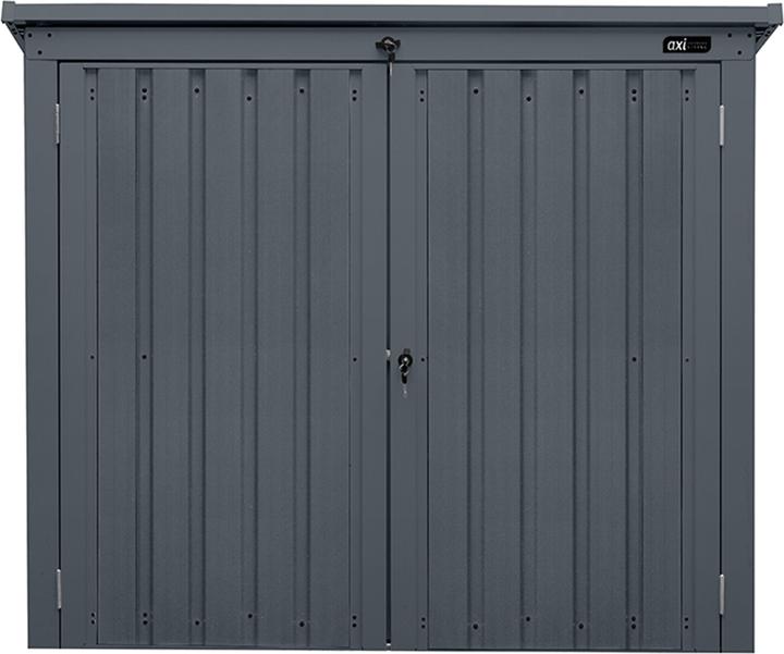 Axi Oscar Metall Mülltonnenbox Gartenschrank Anthrazit 2x 240L