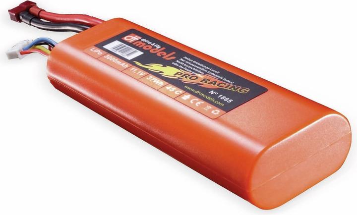 Actual product image DF-Models LiPo Pack 3S - 11,1 Volt - 3000mAh, 45C - round (11.10 V, 3000 mAh)