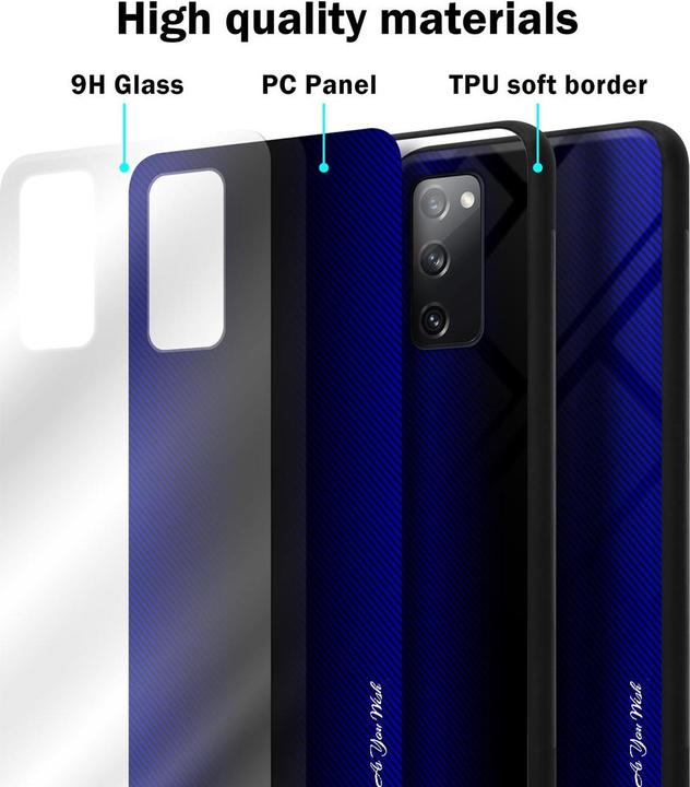 Produktbild Cadorabo TPU Hülle für Samsung Galaxy S20 FE mit gestreiftem Glas (Samsung Galaxy S20 FE)
