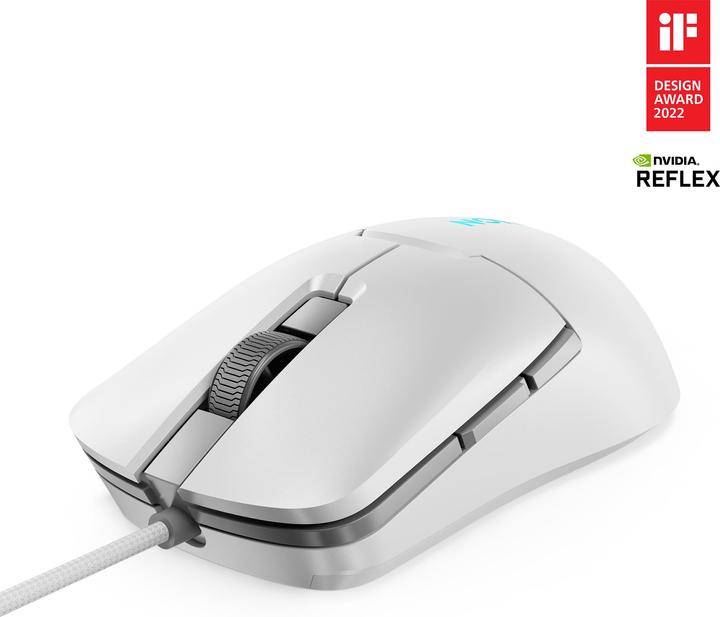 Actual product image Lenovo Accessories Legion M300s RGB Gaming Mouse (Glacier White) (Cable)