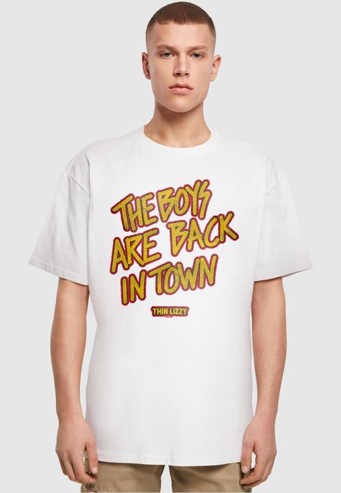 Actual product image Merchcode Thin Lizzy - The Boys Stacked Heavy Oversize Tee - 159993 (XS)