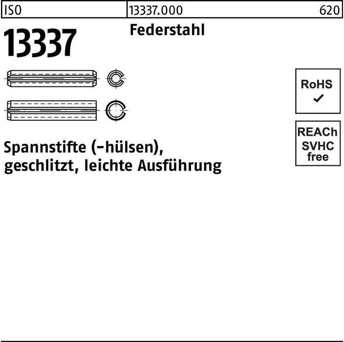 Actual product image Clamping pin sleeve ISO 13337 slotted 3 x 24 spring steel light version.