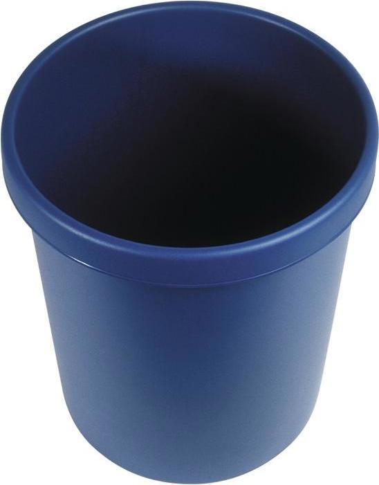 Productafbeelding Helit Prullenbak 18 l H331xØ315 mm met greeprand kunststof blauw (18 l)