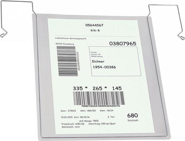 Image du produit Eichner Pochette pour documents L280xH325 mm DIN A4 vertical avec anse en fil métallique flexible (A4, Acclamation)