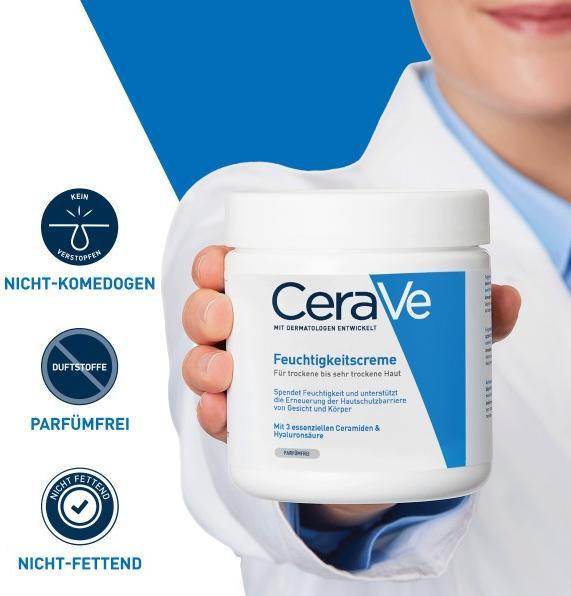 Productafbeelding CeraVe Vochtinbrengende crème (Lichaamscrème, 454 ml)