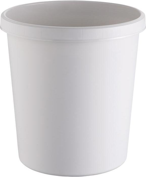 Actual product image Helit Wastepaper bin 18 l H331xØ315 mm with handle rim plastic light grey (18 l)