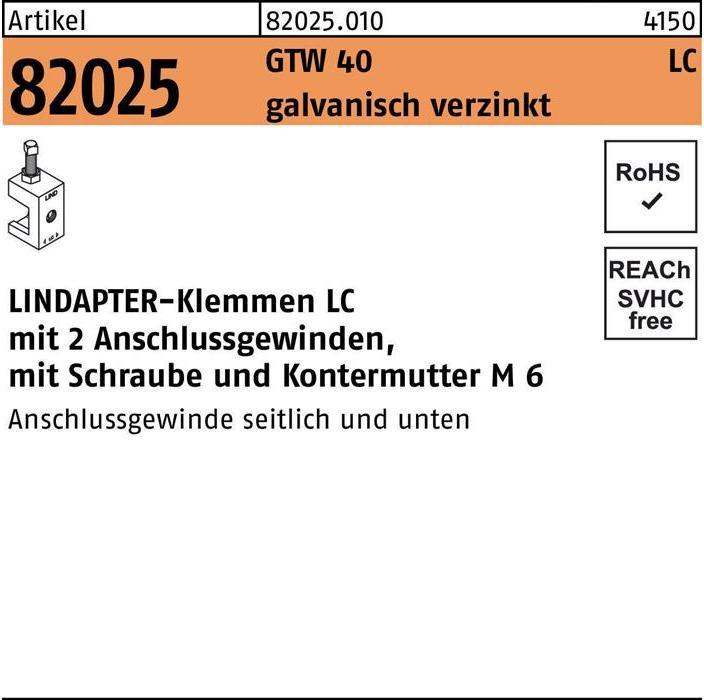 Actual product image Lindapter R 82024 GTW 40 TC LxSmm