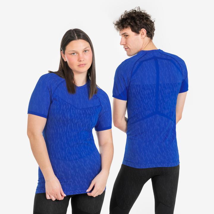 Produktbild Kipsta Damen/Herren Funktionsshirt Thermo kurzarm - Keepdry blau (M)