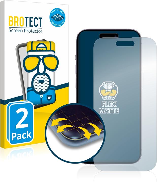 Immagine prodotto BROTECT Full-Cover Pellicola Opaca (2 Pezzo/i, Apple iPhone 14 Pro)