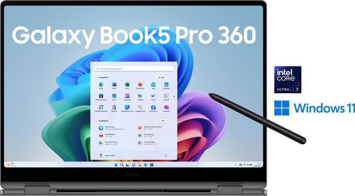 Immagine prodotto Samsung Galaxy Book5 Pro 360 (16", Intel Core Ultra 7 258V, 32 GB, 512 GB, DE)