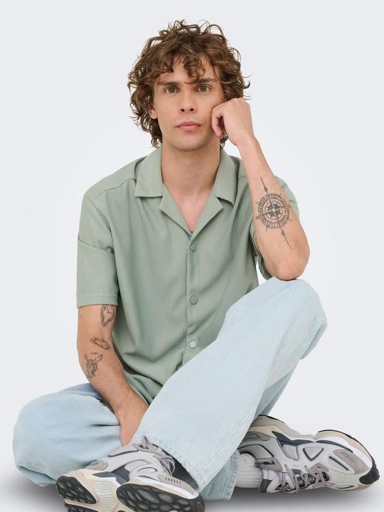 Produktbild Only & Sons Onskari Life Rlx Resort Ss Plizze Shirt (L)