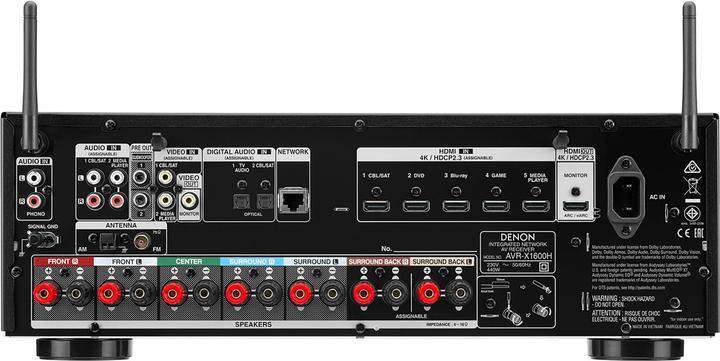 Produktbild Denon AVR-X1600H (7.2 Kanal, FM, DAB+)