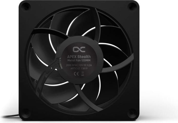 Actual product image Alphacool Apex Stealth Metal 120mm fan 2000rpm (black) (120 mm, 1 x)