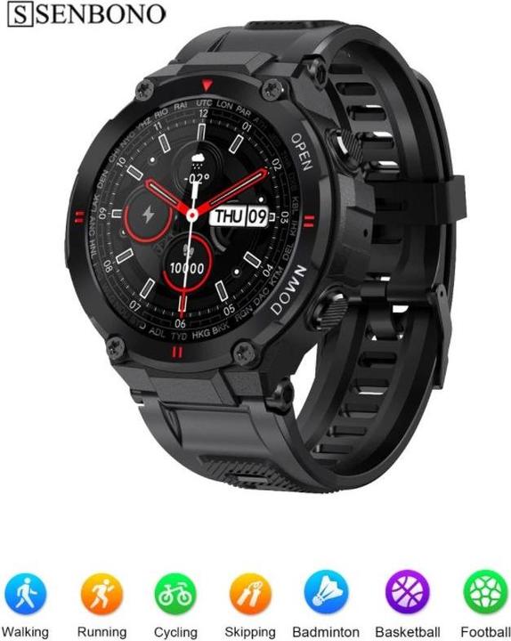 Produktbild Senbono Sport Smartwatch Black Max6 0pix Waterproof Ip68 - Functions Sport And Communicators. Phone