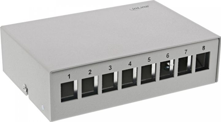 Produktbild InLine Patchfeld-Dose Aufputz für 8x Keystone RJ45