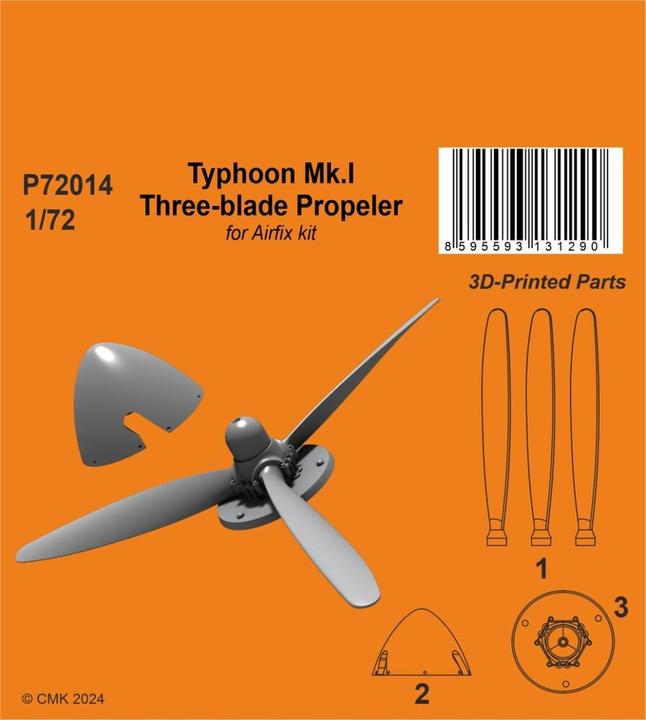 Image du produit CMK Typhoon Mk.I Three-blade Propeler 1/72