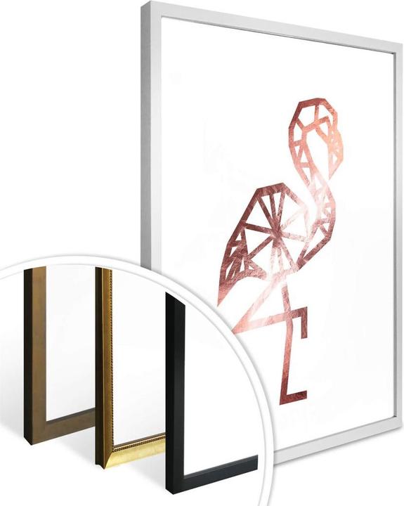 Produktbild Trenddeko Origami Flamingo - Kupfer-Optik (80 x 100 cm)