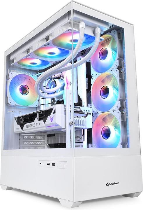 Sharkoon AK6 RGB White ATX (blanc) (mATX, Mini-ATX, ATX)